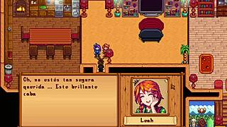 leah and abigail engage in threesome fucking in stardew valley mod