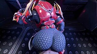 Female Sangheili dominates and fucks the man.
