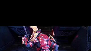 Female Sangheili dominates and fucks the man.