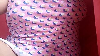 My slut stepmother experiences intense orgasms in her juicy pussy right in the yard of her house