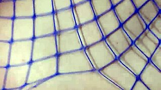 Curly-haired amateur slut fucks passionately in pantyhose