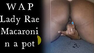 Wet pussy masturbation solo with cute black BBW whore Lady Raex