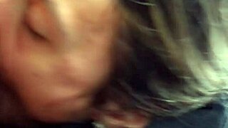 deepthroat swallow in the car! so hot!