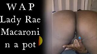 Wet pussy masturbation solo with cute black BBW whore Lady Raex