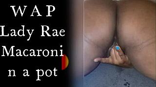 Wet pussy masturbation solo with cute black BBW whore Lady Raex