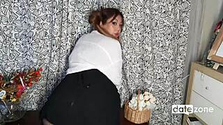 Asian pussy gets intense stimulation from paintbrush and fingers