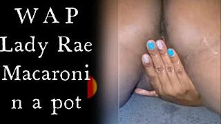 Wet pussy masturbation solo with cute black BBW whore Lady Raex