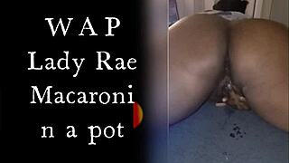 Wet pussy masturbation solo with cute black BBW whore Lady Raex