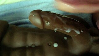 aisanippie moans as i blow my load on her fake tits with cock ring