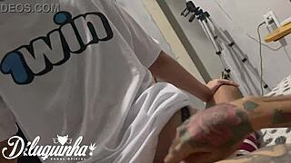 Little White Girl Squirts In Bathroom POV Despite Menstruation.