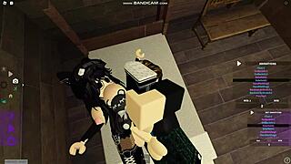 Roblox emo chick gets pounded hard in anal missionary sex