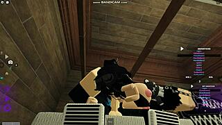 Roblox emo chick gets pounded hard in anal missionary sex