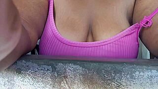 i flash my big natural tits to black guys from the window