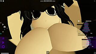 Roblox emo chick gets pounded hard in anal missionary sex