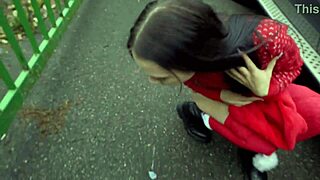 Santa helper Matty Mila Perez public blowjob POV