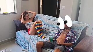 father in law chases stepdaughter into bathroom with her inside