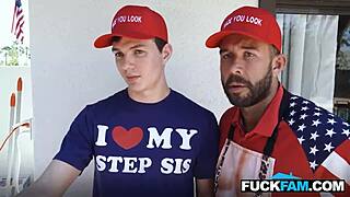 Stepmom Watches Stepson and Stepdaughter in Group Scene