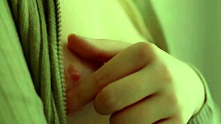 Cute young blonde model slowly teases her nipples and pussy in intimate close-up slow motion shots.