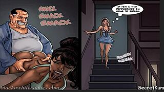 the mayor's 3 ep 1 - cheating husband teases his sexy ebony maid in the kitchen.