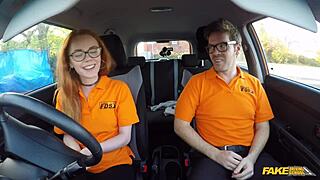 Fake Driving School - British Ginger Babe Ella Hughes Gets Pussy Fucked