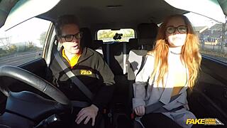 Fake Driving School - British Ginger Babe Ella Hughes Gets Pussy Fucked