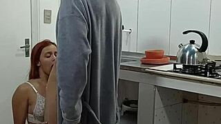 Beautiful employee seduces boss for intense oral climax