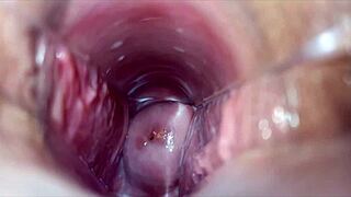 Vagina close up during intense pussy orgasm