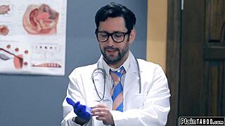 Busty milf fisted by impregnation doctor in hospital 😈