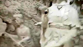 seeing chiang rai through big buddha statue temple thailand