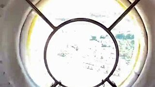 seeing chiang rai through big buddha statue temple thailand