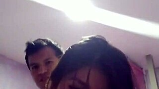 Latina Brunette Gets Fucked Hard in Panties and Thong Without Removing Skirt