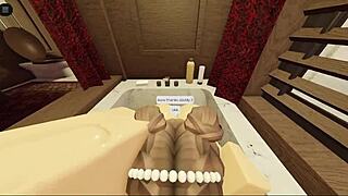 brunette with fat ass sucks and fucks in the bathtub 😏