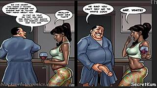 the mayor's 3 ep 1 - cheating husband teases his sexy ebony maid in the kitchen.