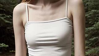 Girls in Their Underwear Hanging Out at Cabin in the Woods