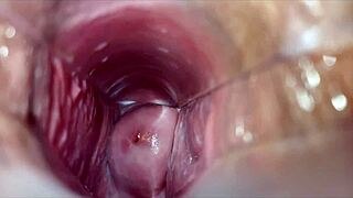 Vagina close up during intense pussy orgasm