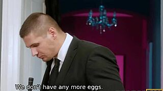 wife sucking husband while following cuckold rules on sofa