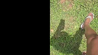 Stomping around the yard everything looks so small 18+ from up here