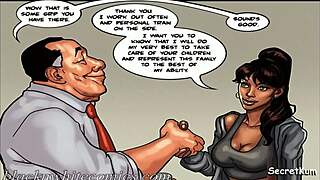 the mayor's 3 ep 1 - cheating husband teases his sexy ebony maid in the kitchen.