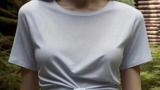 Girls in Their Underwear Hanging Out at Cabin in the Woods