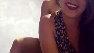 Latina Brunette Gets Fucked Hard in Panties and Thong Without Removing Skirt