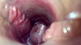 Vagina close up during intense pussy orgasm