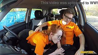 Fake Driving School - British Ginger Babe Ella Hughes Gets Pussy Fucked
