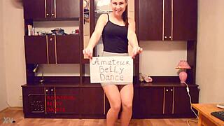 hot secretary dancing in the office