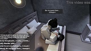 roblox: teaching her a lesson for waiting with hardcore sex