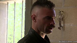 Biker unchained blonde and fucked her rough in bdsm bondage.