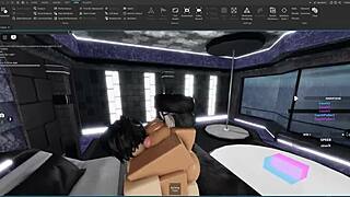 Slut gets intensely fucked by a femboy in rough doggystyle on roblox