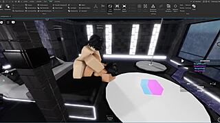 Slut gets intensely fucked by a femboy in rough doggystyle on roblox