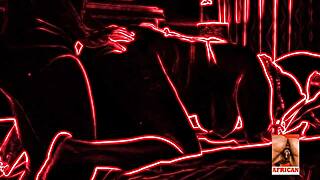 Thick BBW Ebony Black Teen Girlfriend Bent Over Doggystyle with Monster Big Black Cock