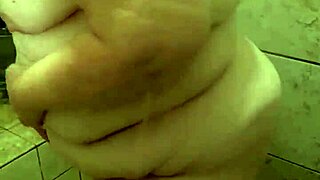 Caught my curvy BBW wife washing up in the shower