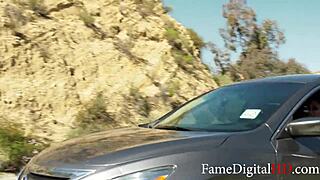 Milf Driver Fucks Uber Rider! Big Tits and Ass in Outdoor Sex Tape!